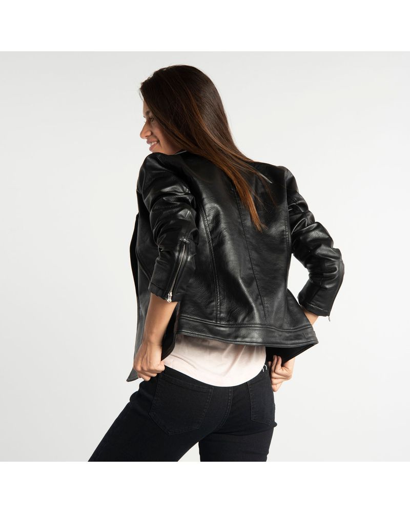 Chaqueta Mujer Faux Leather Moto Jacket - Tienda Oficial CAT Chile - Cat | oficial Cat Chile