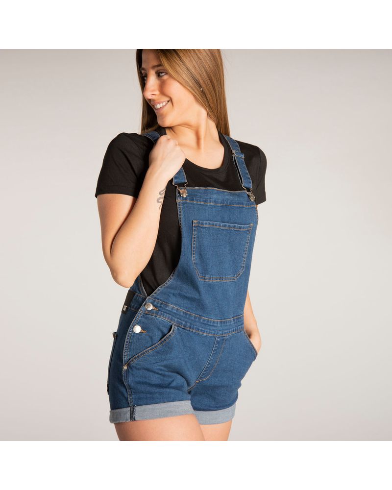 Jardinera Mujer Denim Shortall Cat