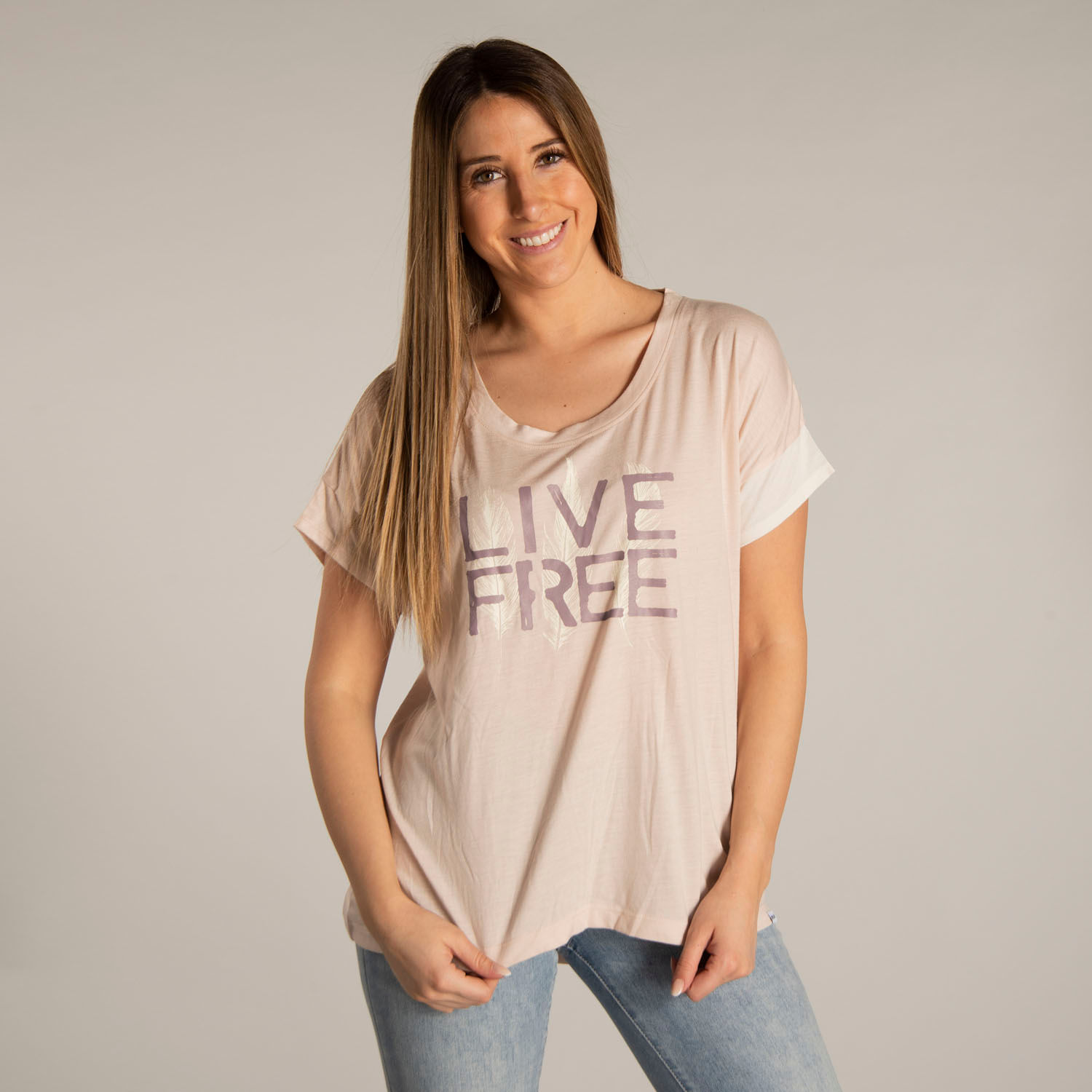 Polera Manga Corta Mujer Live Free Tee