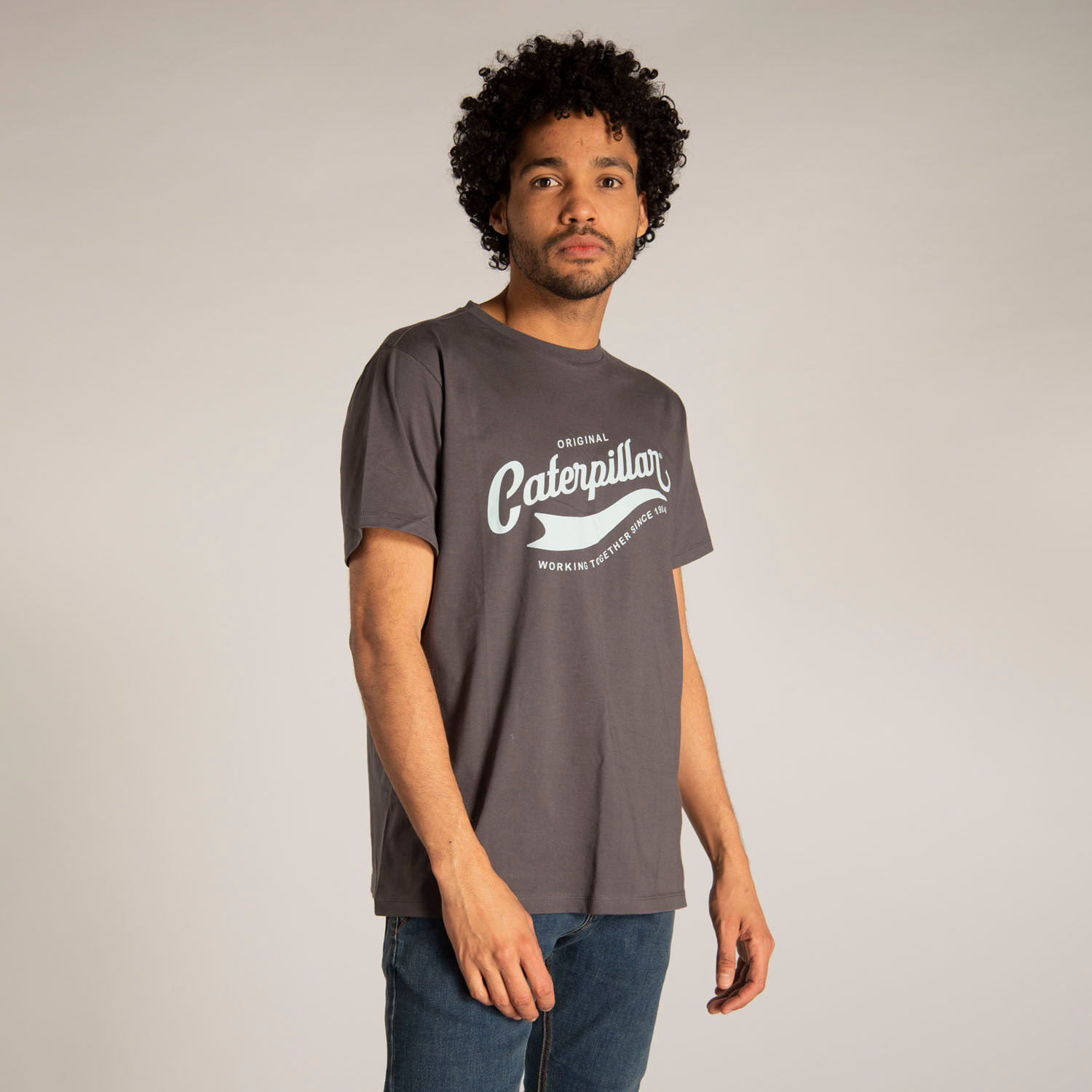 Polera Manga Corta Hombre Cateripillar Banner Tee