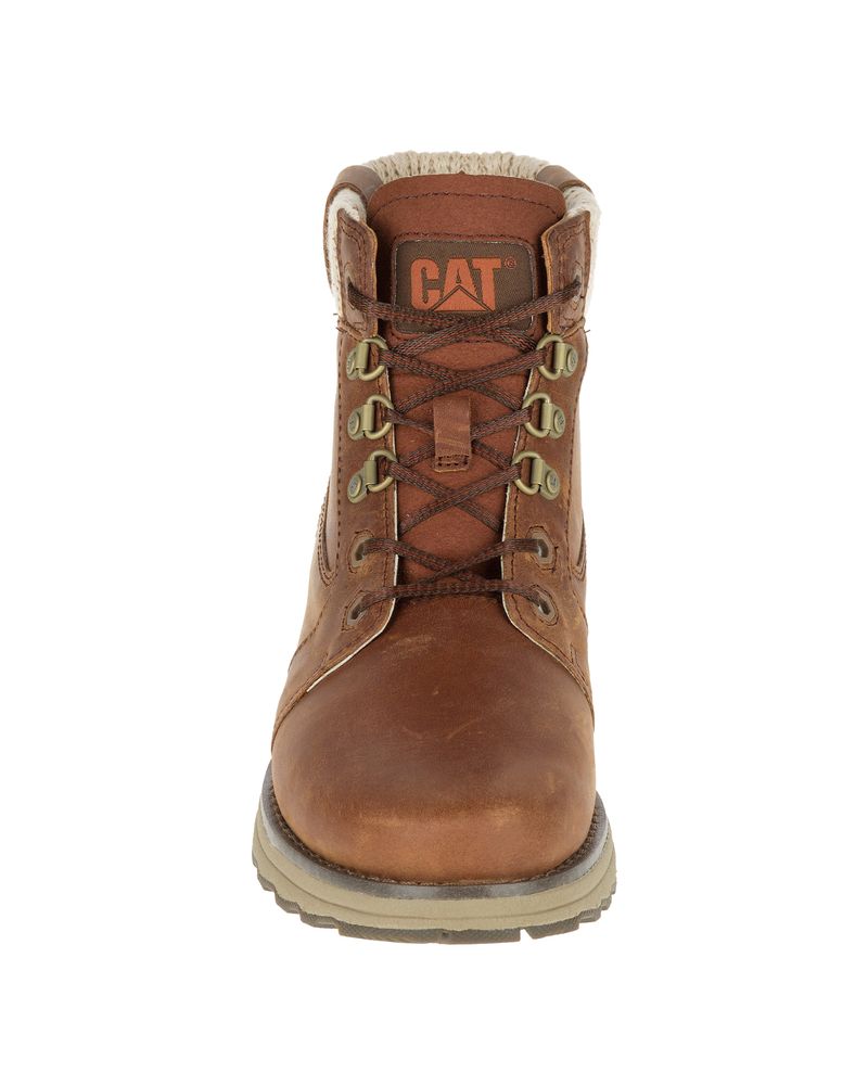 Botines cat 2024 mujer cafe