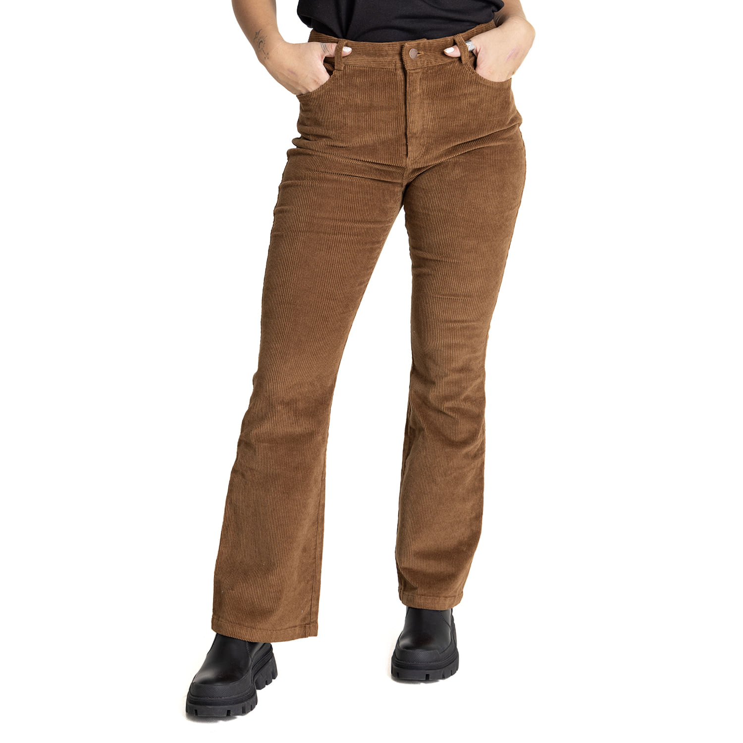 Jean Mujer Mended Mended Heart Corduroy Flare