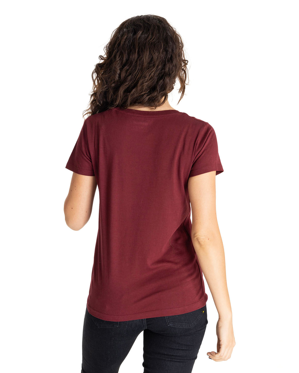 Polera MC Mujer LOGO SCRIP V-NECK TEE