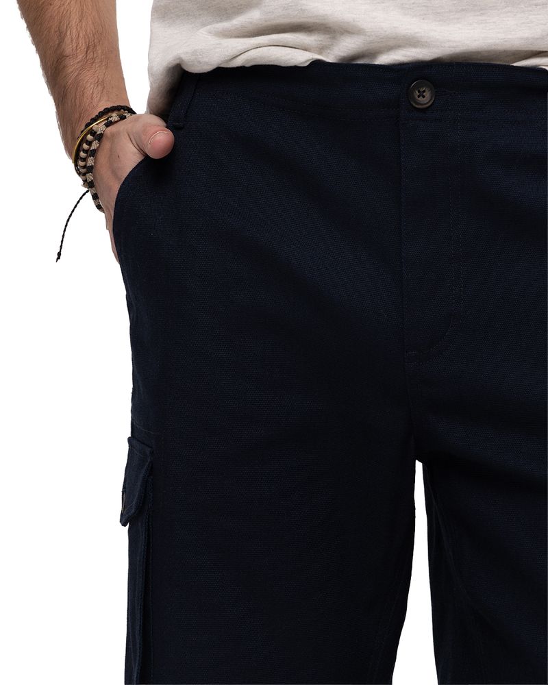 Short-Casual-Hombre-UTILITY-CANVAS-CARGO-SHORT-AZUL-CAT