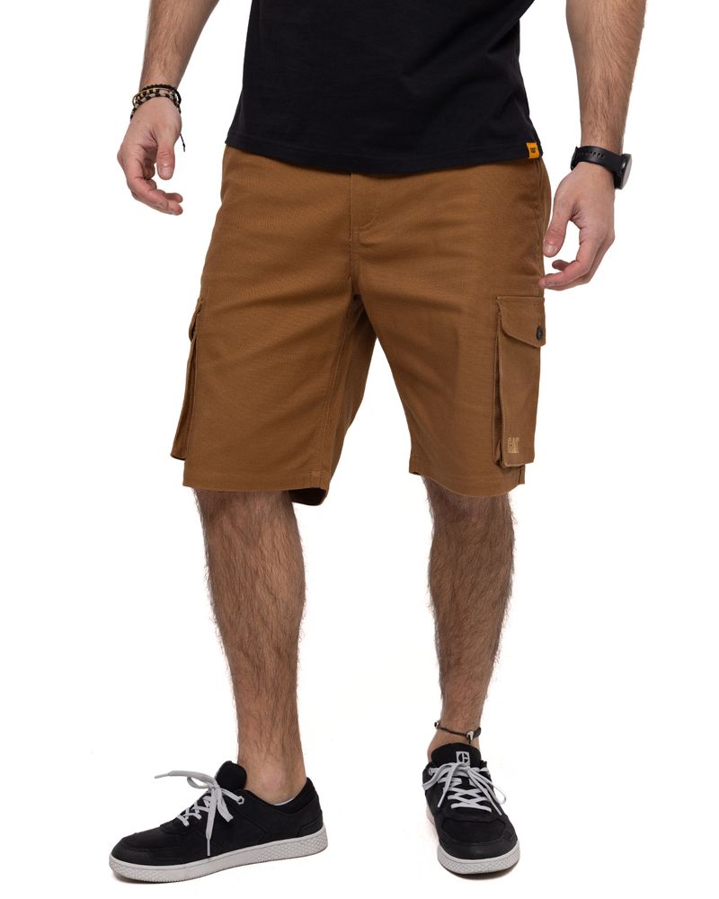 Short Casual Hombre Utility Canvas Cargo Short Caf Cat