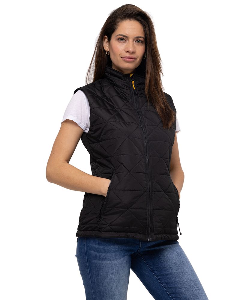 Chaqueta Sin Mangas Casual Mujer W Mediumweight Insulated Triangle Quilted  Vest Negro Cat