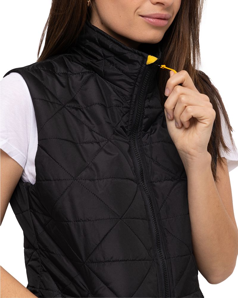 Chaqueta-Sin-Mangas-Casual-Mujer-W-MEDIUMWEIGHT-INSULATED-TRIANGLE-QUILTED-VEST-NEGRO-CAT