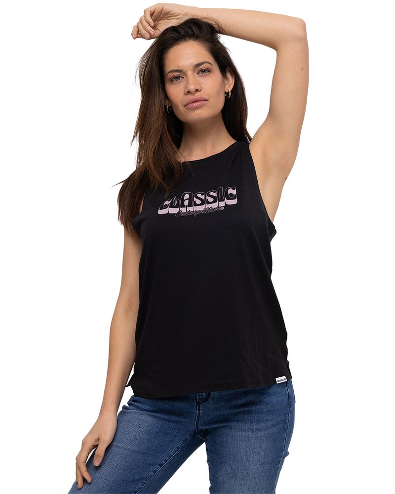 Polera-Manga-Corta-Casual-Mujer-W-GRAPHIC-TANK-NEGRO-CAT