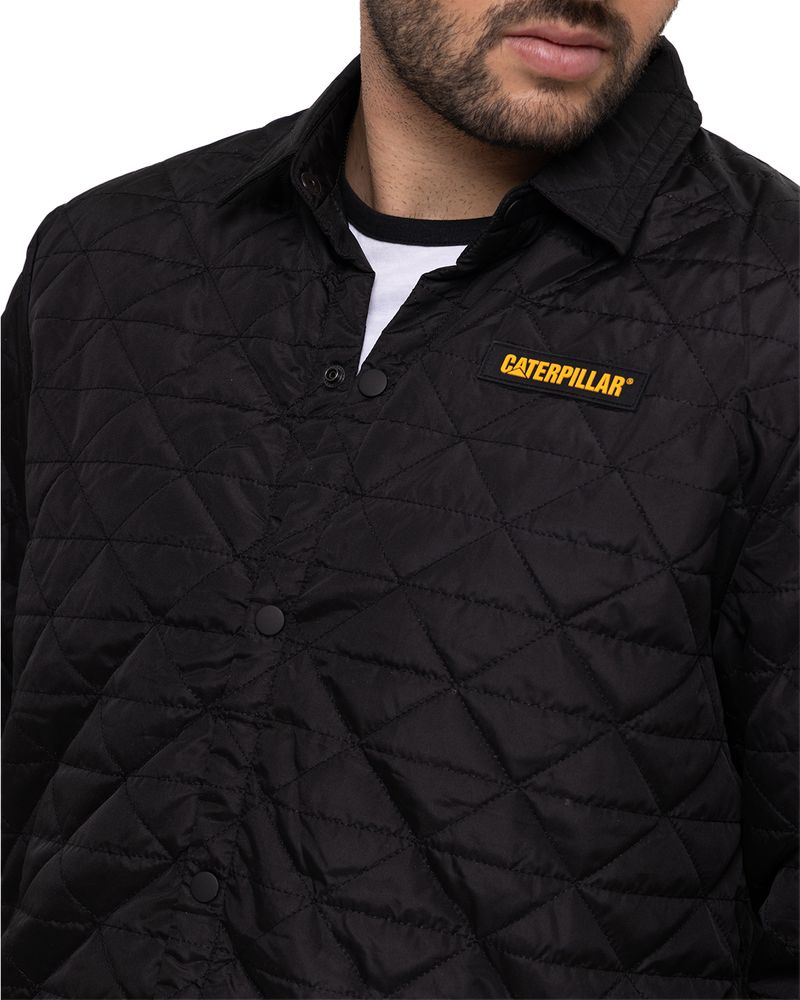 Chaqueta Sin Mangas Casual Hombre Mediumweight Insulated Triangle Quilted  Vest Negro Cat