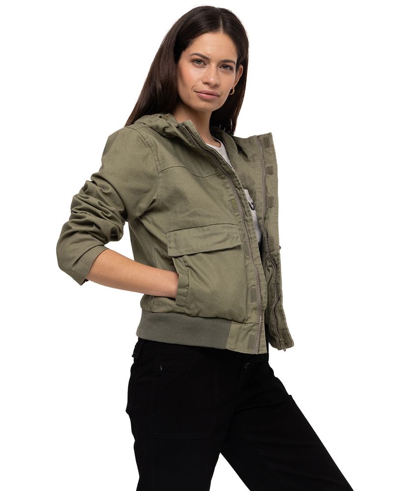 Chaqueta-Casual-Mujer-UNINSULATED-HOODED-WORK-JACKET-VERDE-CAT