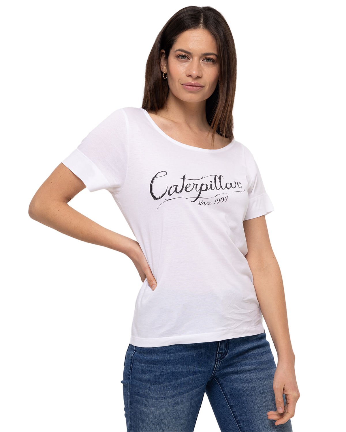 Polera Manga Corta Casual Mujer W OFF THE SHOULDER TEE BLANCO CAT