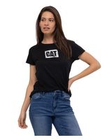 Polera-Manga-Corta-Casual-Mujer-METALLIC-CAT-LOGO-TEE-NEGRO-CAT