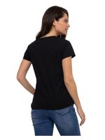 Polera-Manga-Corta-Casual-Mujer-METALLIC-CAT-LOGO-TEE-NEGRO-CAT