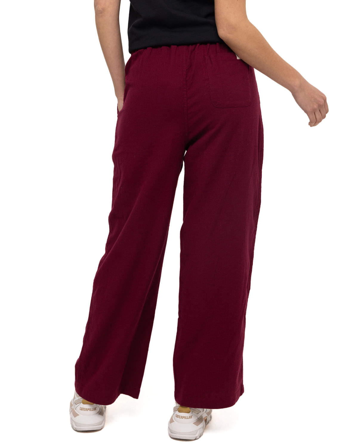 Pantalon Casual Mujer WEEKENDER RELAXED WIDE LEG BOTTOM ROJO CAT