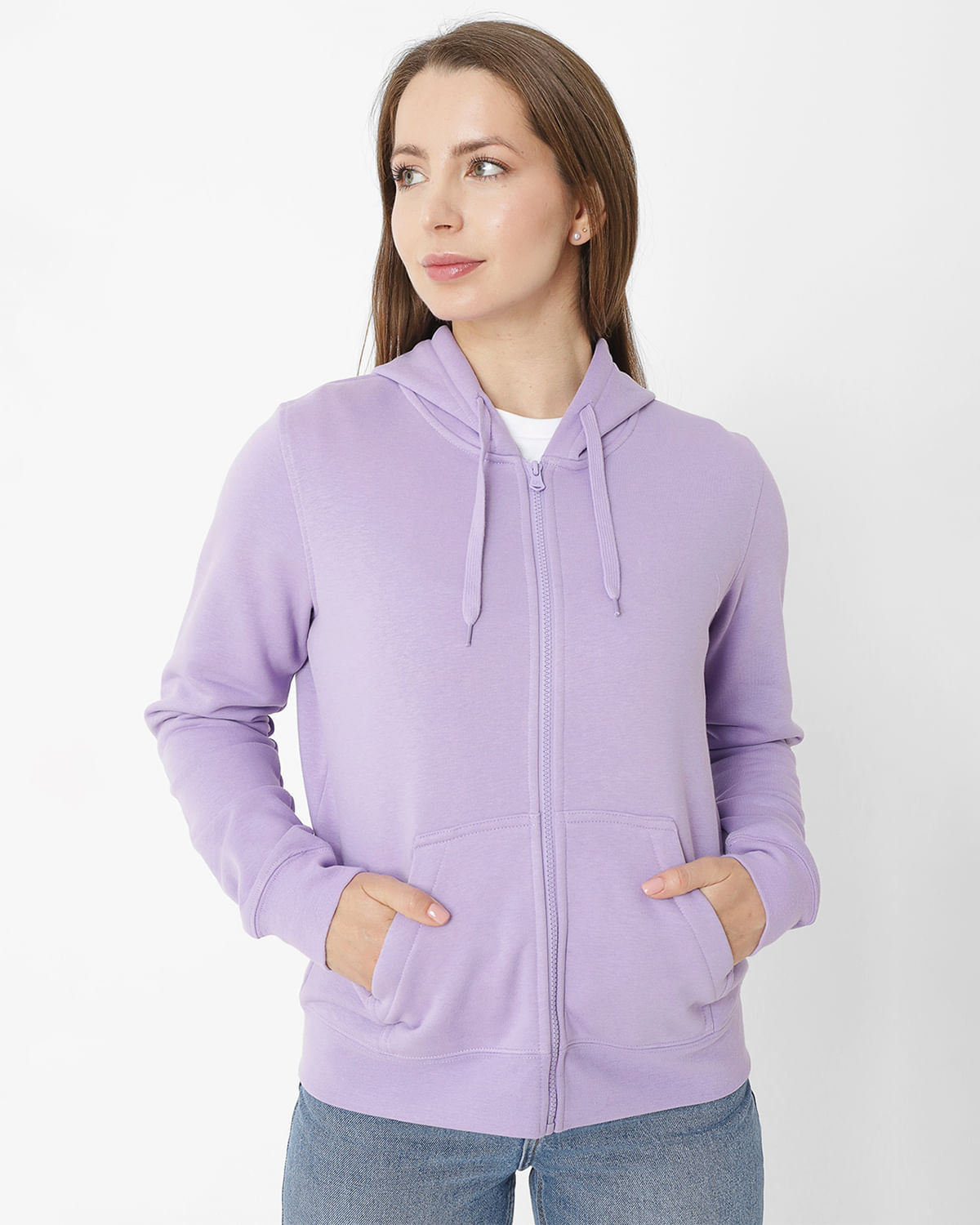 Poleron Casual Mujer FLEECE CATERPILLAR FULL ZIP HOODIE MORADO CAT