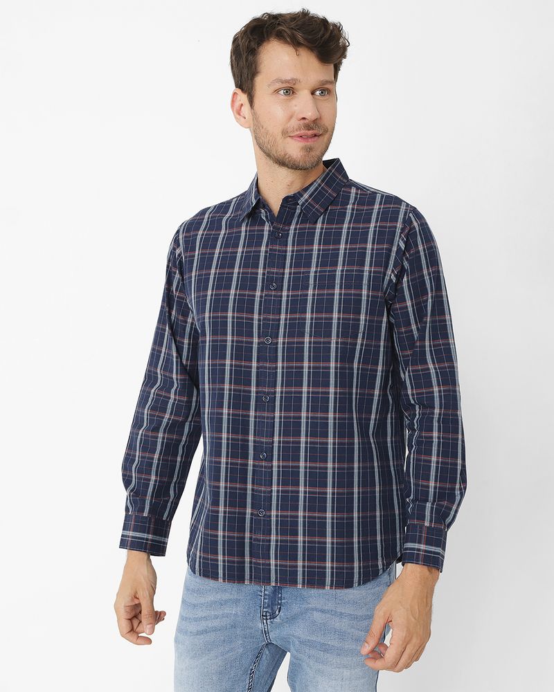 Camisa-Manga-Larga-Casual-Hombre-FOUNDATION-LS-SHIRT-AZUL-CAT