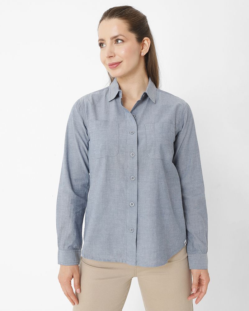 Blusa-Manga-Larga-Casual-Mujer-CHAMBRAY-RELAXED-L-S-SHIRT-0-CAT