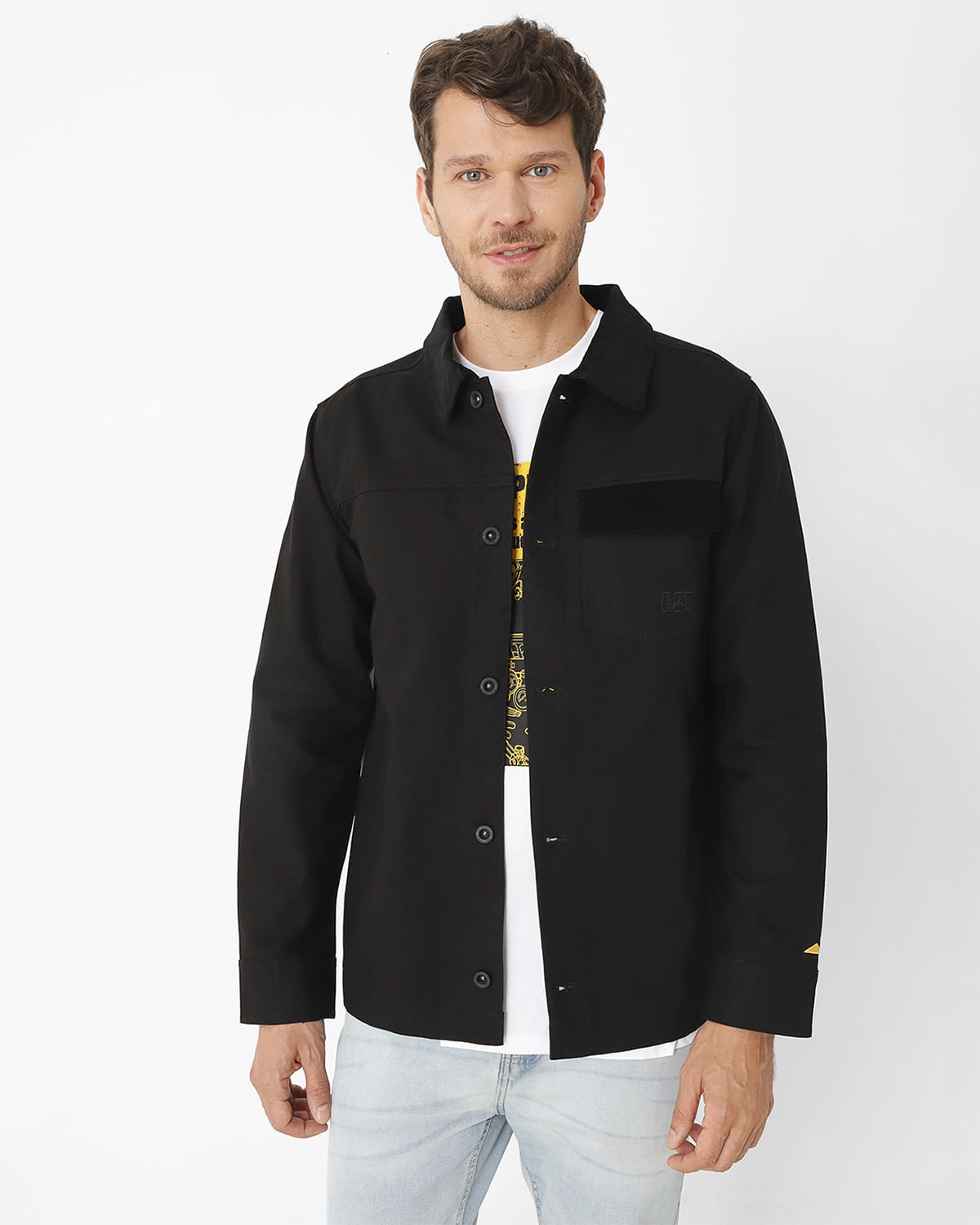 Chaqueta Casual Hombre CANVAS BUTTON FRONT SHIRT JACKET NEGRO CAT