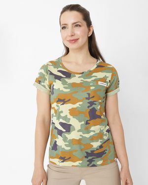 Polera Manga Corta Casual Mujer Logo Pocket Tee Multicolor Cat