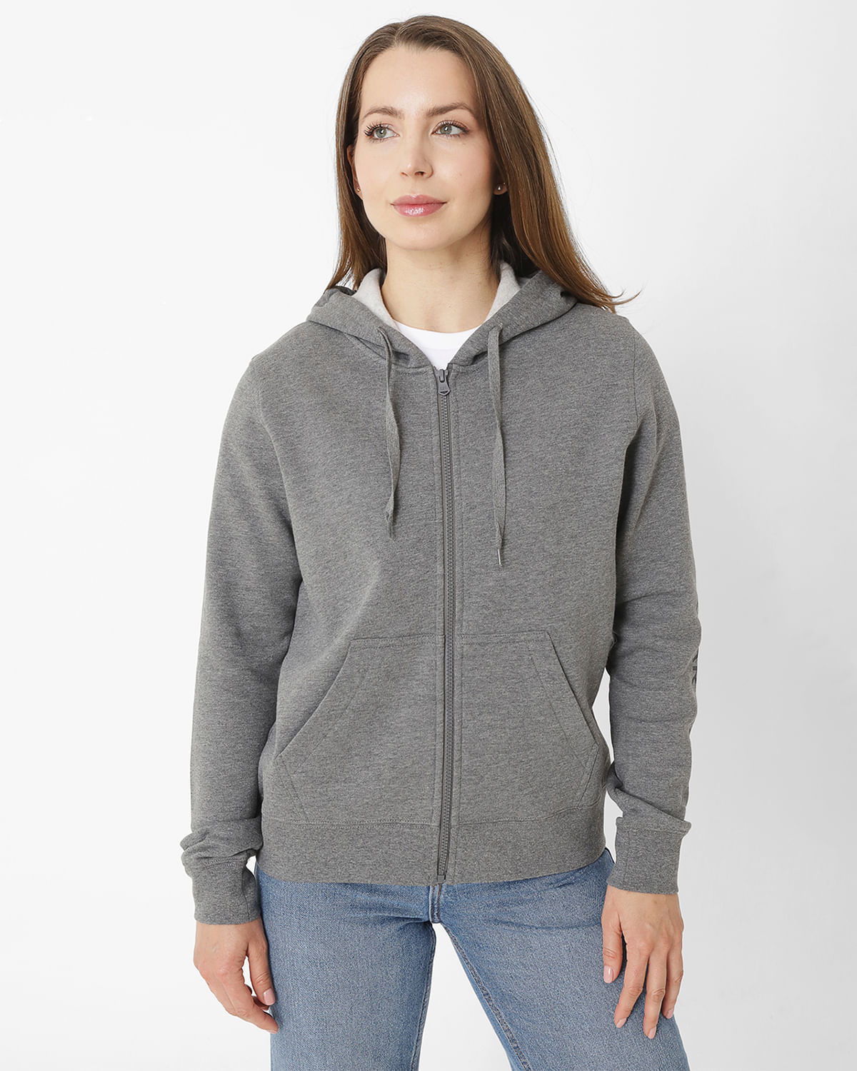 Poleron Casual Mujer FLEECE CATERPILLAR FULL ZIP HOODIE NEGRO CAT