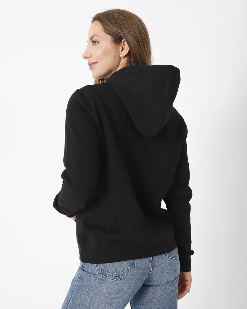 Hoodie negro mujer hot sale