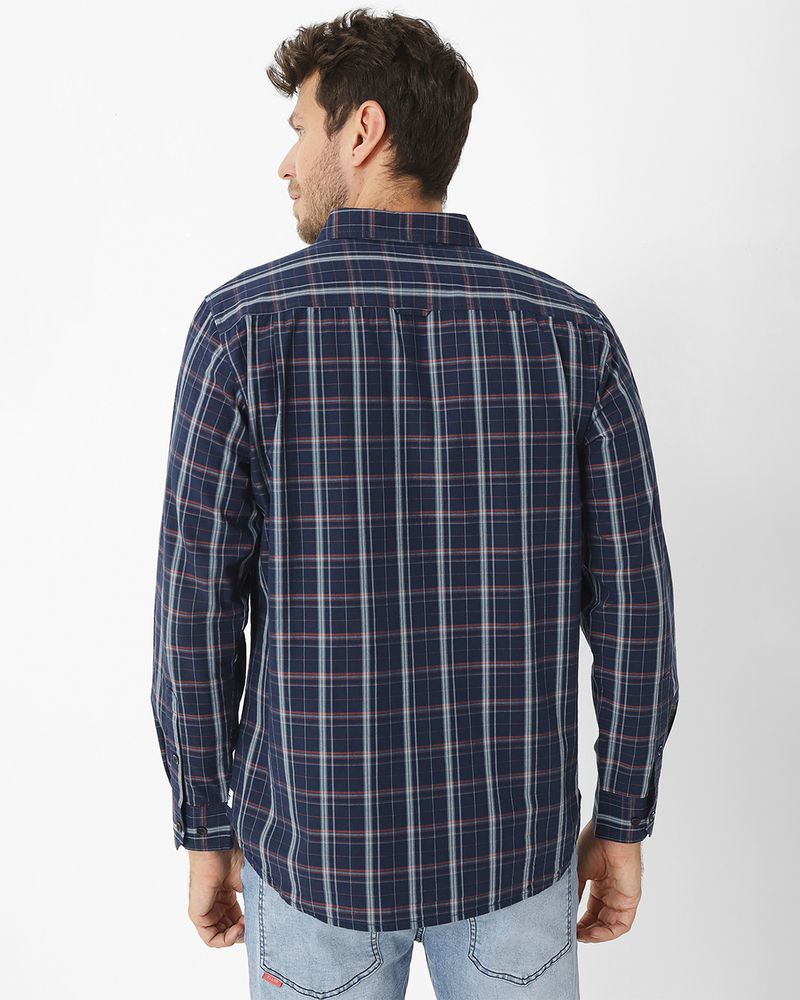 Camisa-Manga-Larga-Casual-Hombre-FOUNDATION-LS-SHIRT-AZUL-CAT