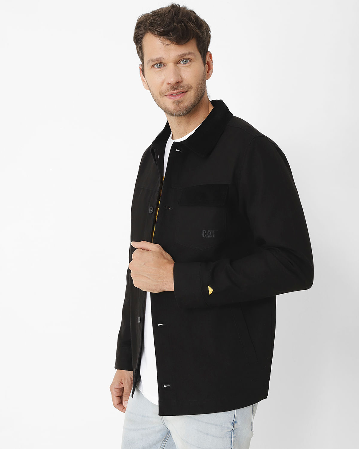 Chaqueta Casual Hombre CANVAS BUTTON FRONT SHIRT JACKET NEGRO CAT