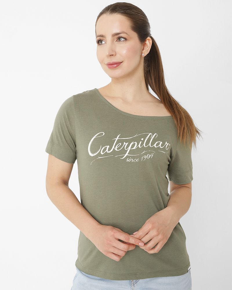 Polera-Manga-Corta-Casual-Mujer-W-OFF-THE-SHOULDER-TEE-VERDE-CAT