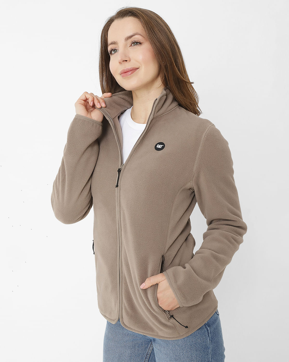 Polar Casual Mujer POLAR FLEECE FULL ZIP JACKET GRIS CAT