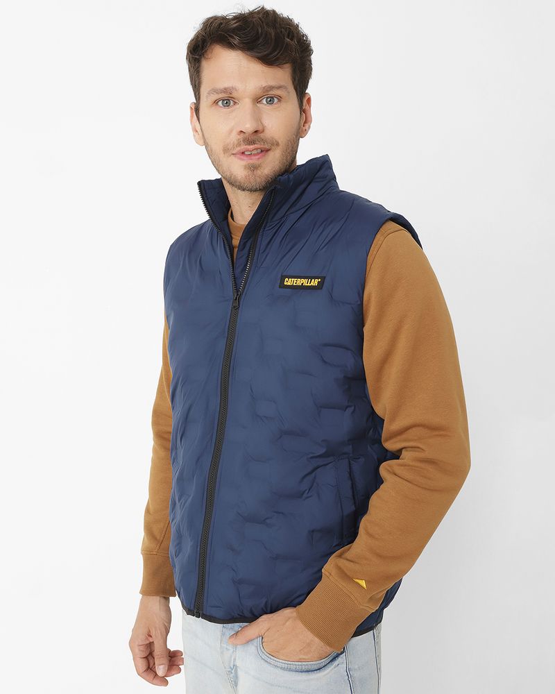 Chaqueta Sin Mangas Casual Hombre Foundation Bonded Insulated Vest Azul Cat