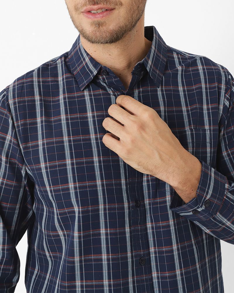 Camisa-Manga-Larga-Casual-Hombre-FOUNDATION-LS-SHIRT-AZUL-CAT