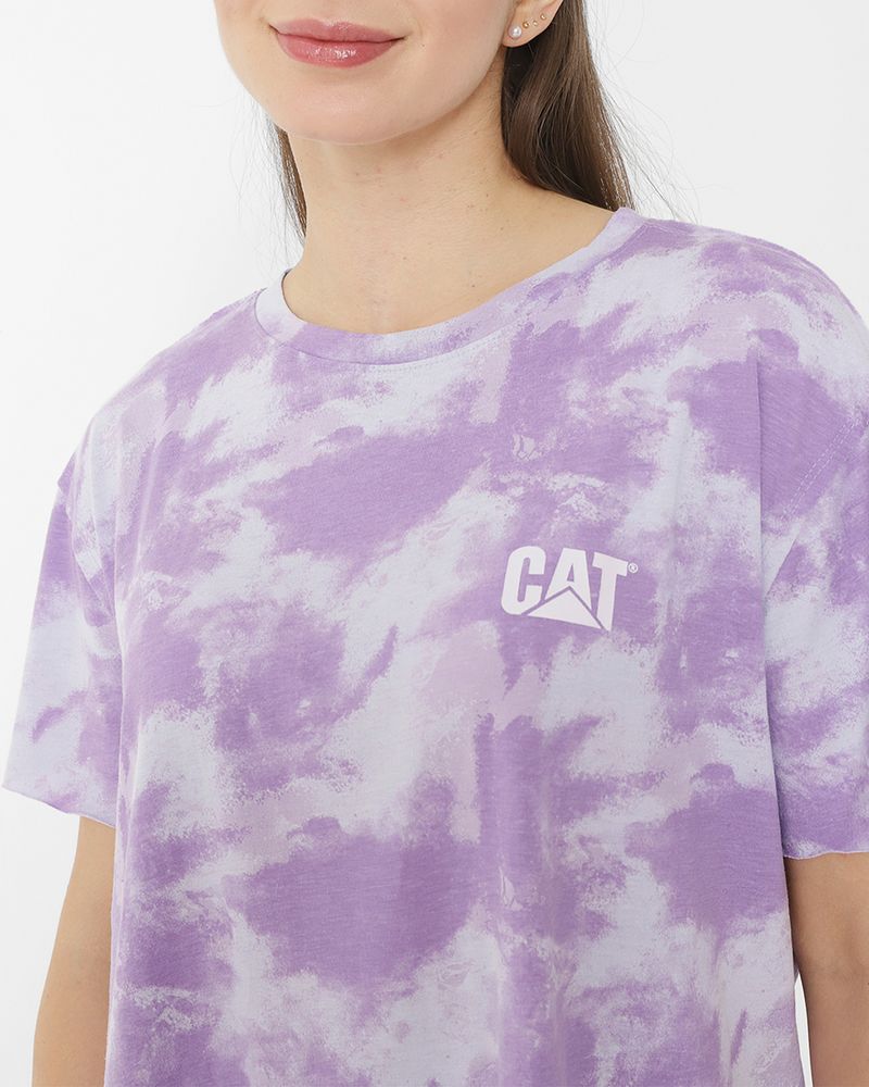 Polera-Manga-Corta-Casual-Mujer-W-EZ-TIE-DYE-TEE-MORADO-CAT