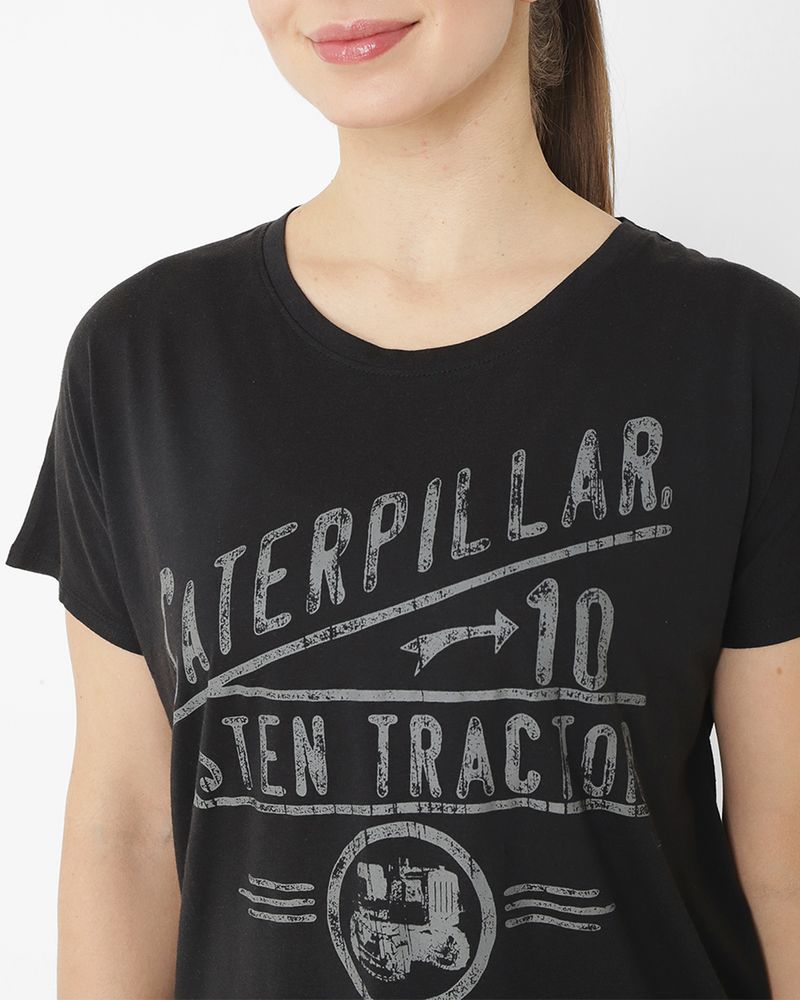 Polera-Manga-Corta-Casual-Mujer-W-SLOUCHY-DOLMAN-TEE-NEGRO-CAT