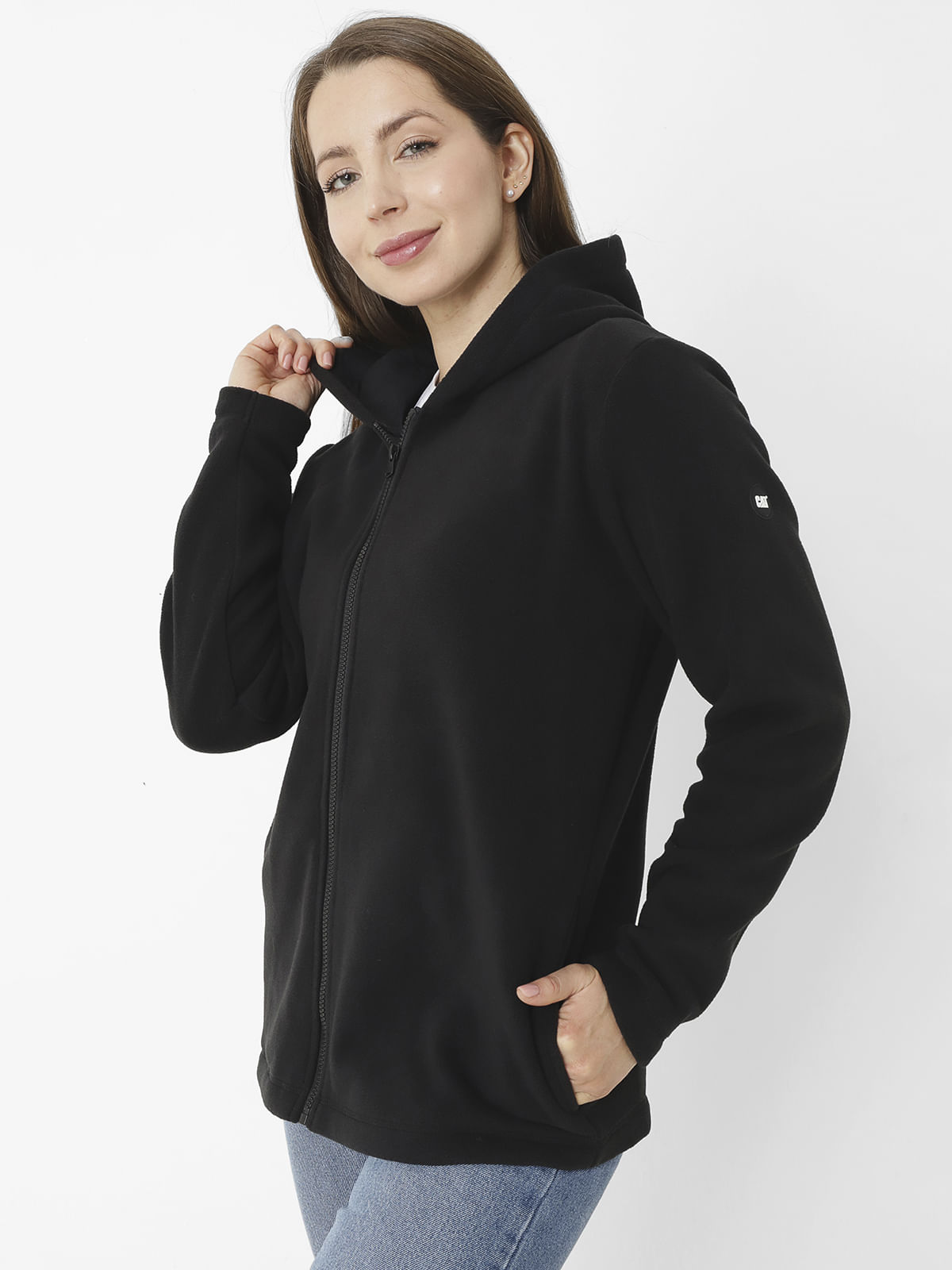 Polar Casual Mujer W FULL ZIP POLAR FLEECE NEGRO CAT