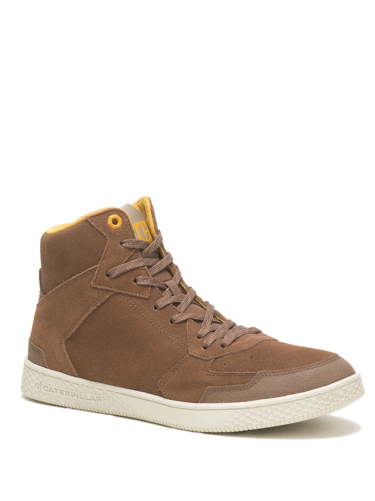 Zapatilla Con Caña Gamuza Hombre Pause Sport Mid Café Cat