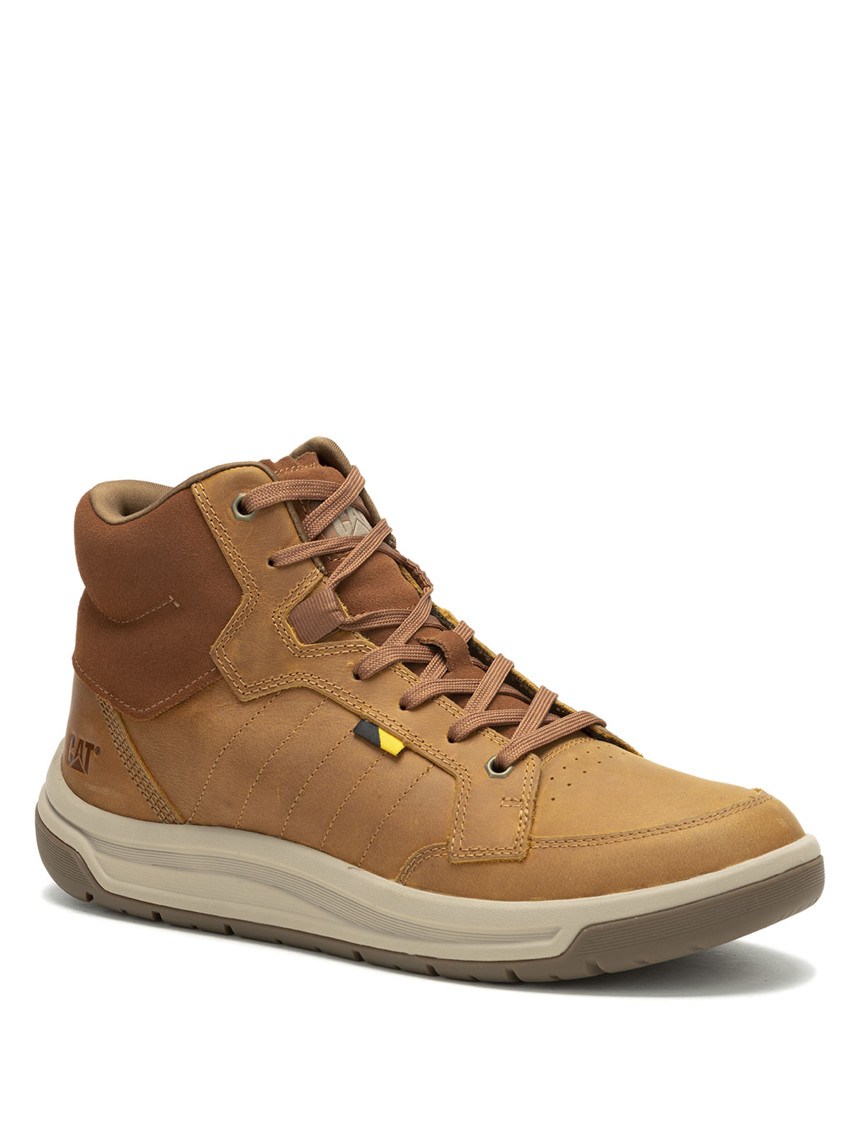 Zapatilla Cuero Hombre Apa Cush Mid Café Cat