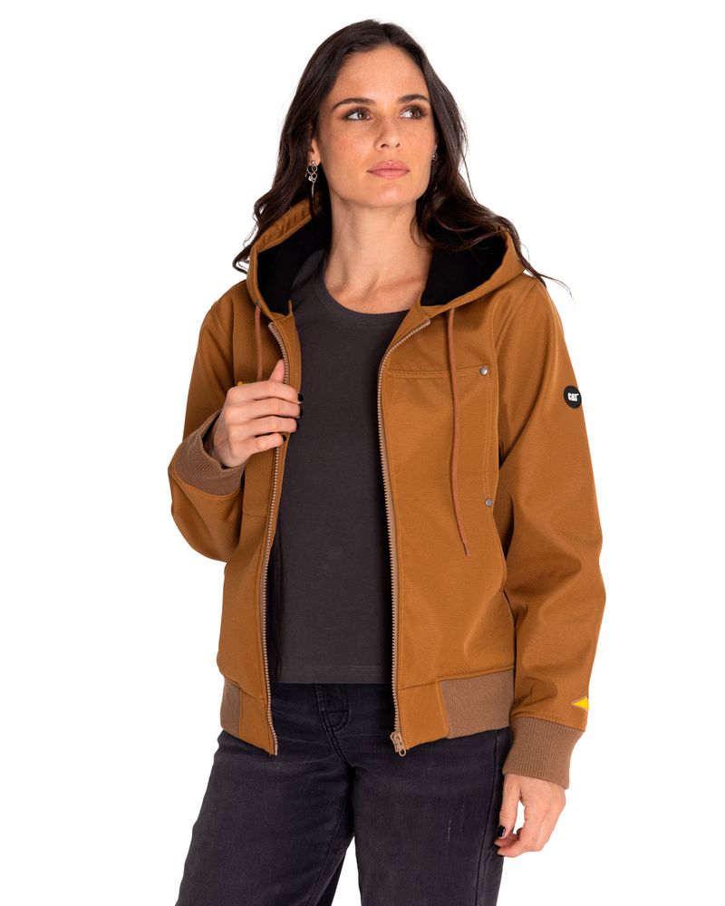 Chaqueta-Casual-Mujer-W-Bonded-Fleece-Lined-Jacket-Cafe-Cat