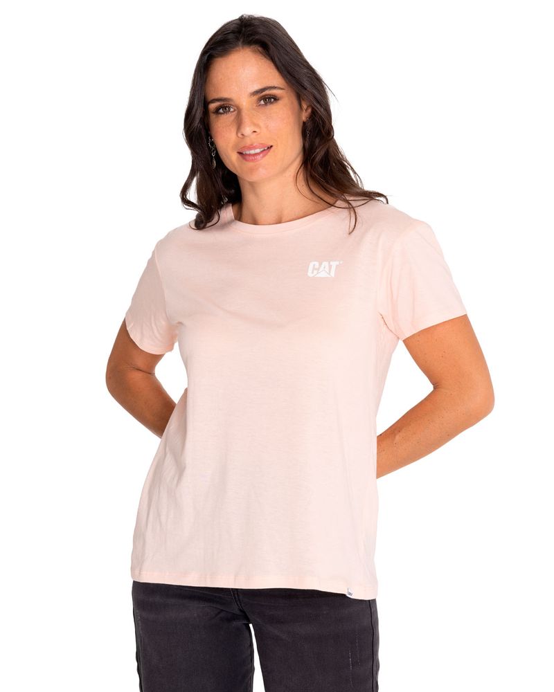 Polera-Manga-Corta-Casual-Mujer-Cat-Logo-Tee-Rosado-Cat