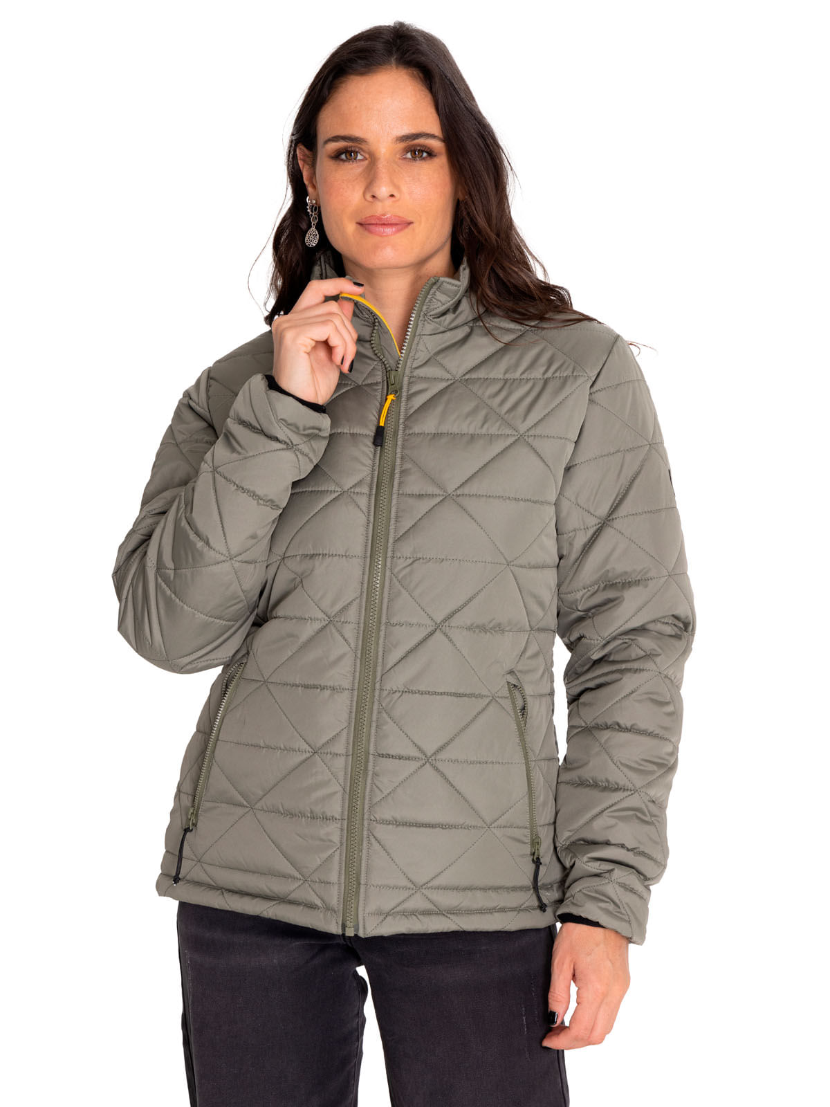 Chaqueta Casual Mujer W Mediumweight Insulated Triangle Quilted Jacket Verde Cat