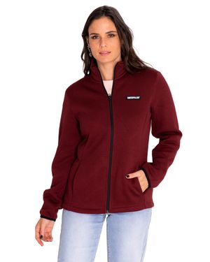 Polar Casual Mujer W Foundation Sweater Fleece Rojo Cat