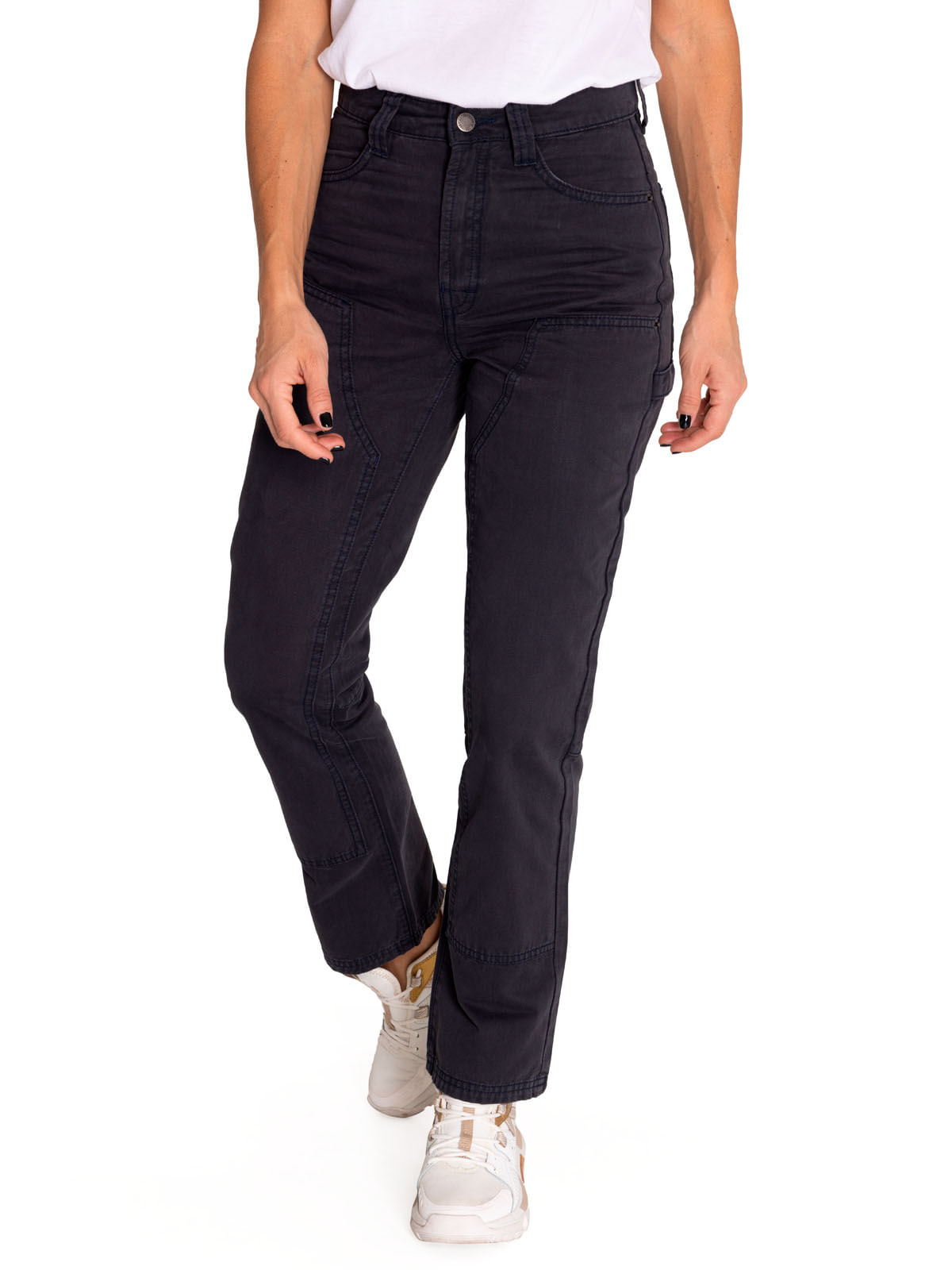 Pantalon Casual Mujer Double Front Utility Bottom Negro Cat