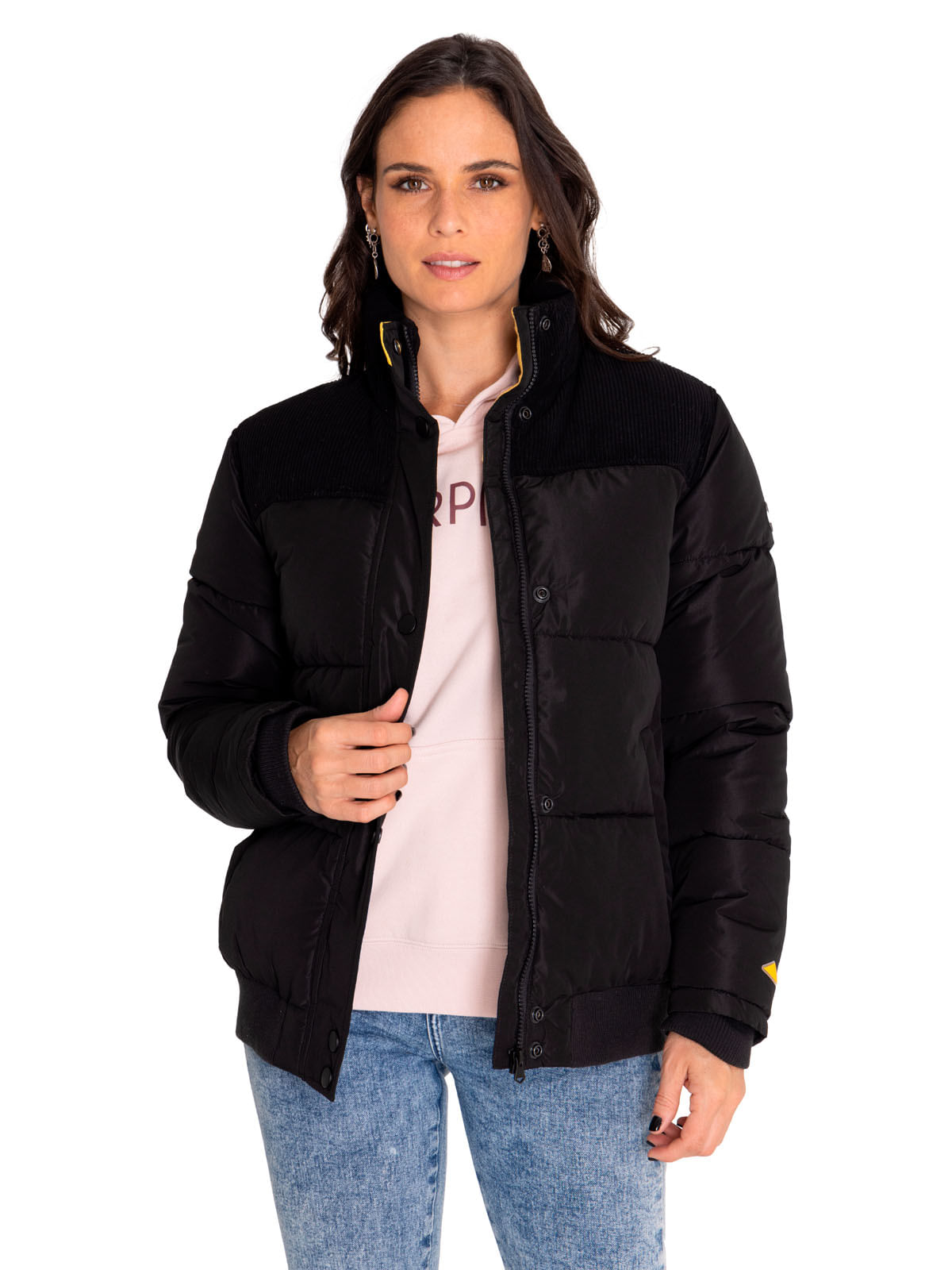 Chaqueta Casual Mujer W Heavyweight Insulated Puffer Jacket Negro Cat