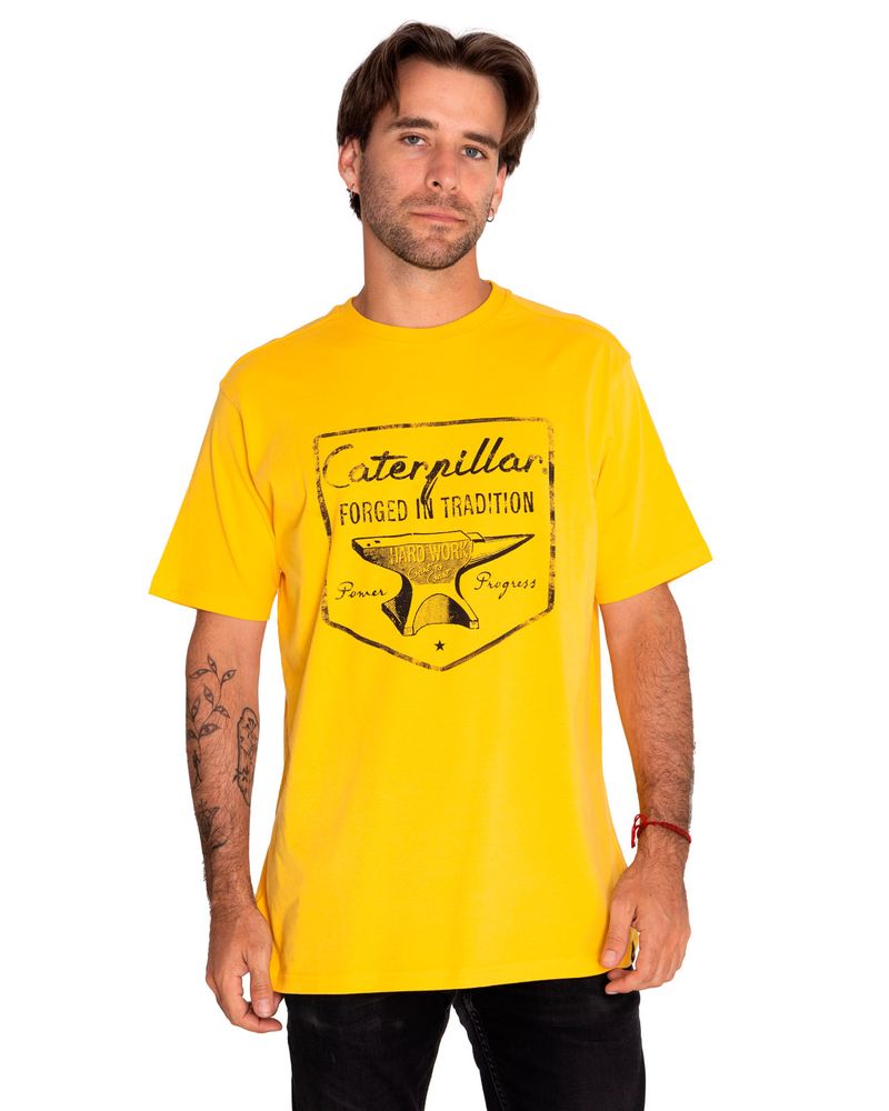 Polera-Manga-Corta-Casual-Hombre-Historic-Tradition-Graphic-Tee-9-Amarillo-Cat