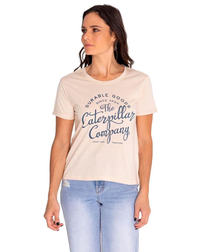 Polera-Manga-Corta-Casual-Mujer-Novelty-Droptail-Tee-2-Beige-Crudo-Cat