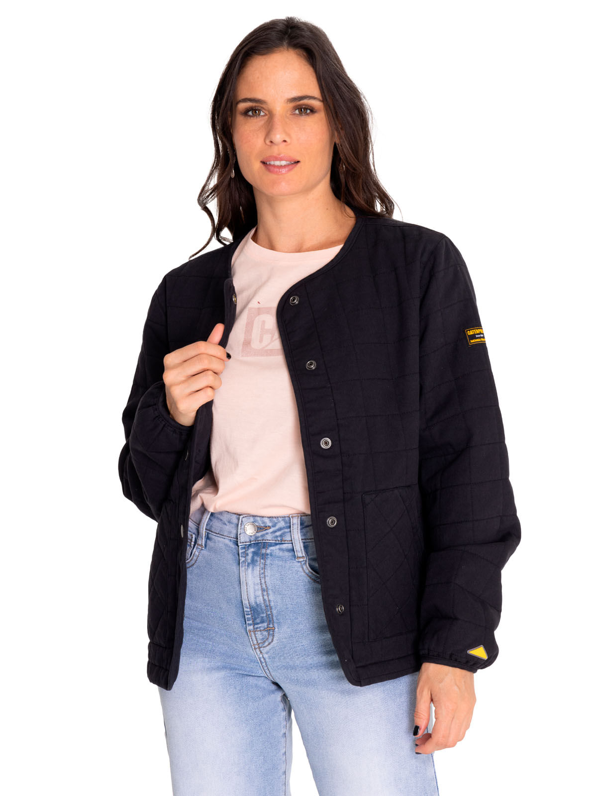 Chaqueta Casual Mujer Heritage Uniform Lightweight Quilted Jacket Negro Cat