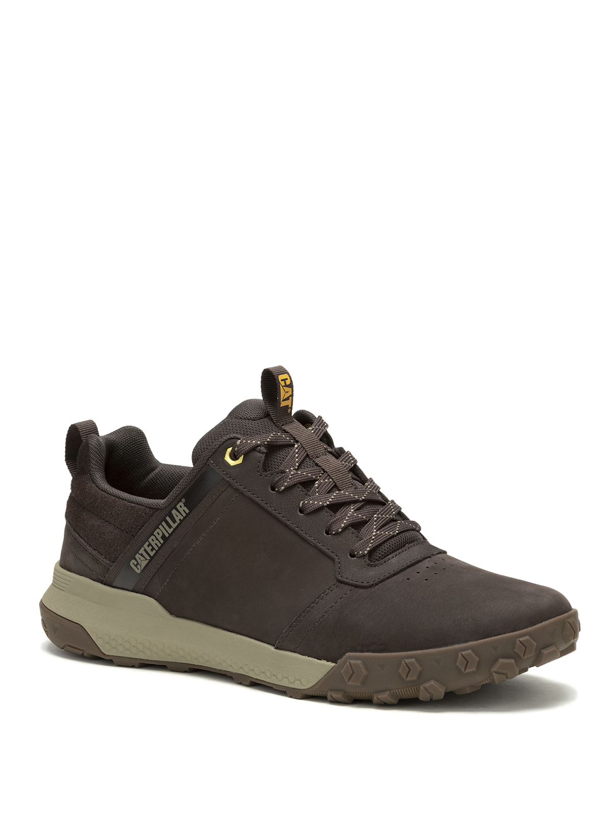 Zapatilla Cuero Hombre Hex Ready Lo Café Cat