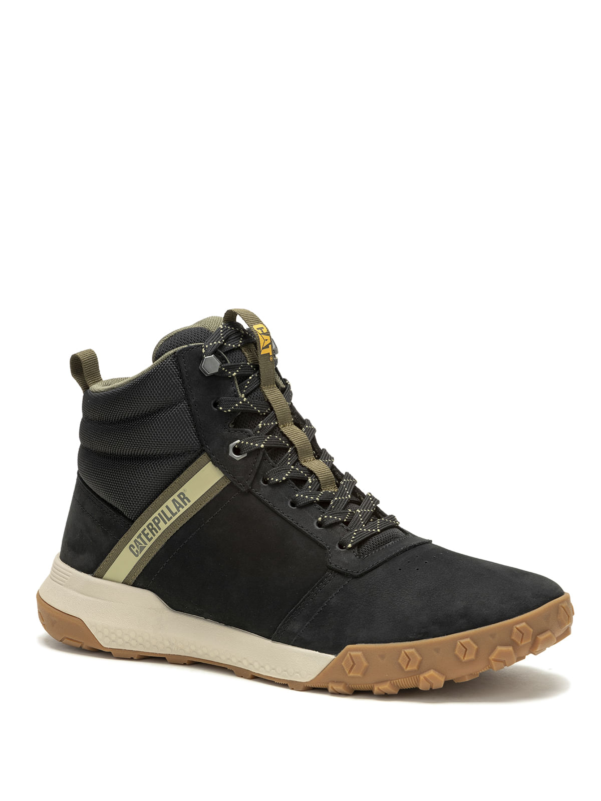 Zapatilla Con Caña Casual Hombre Hex Ready Mid Negro Cat