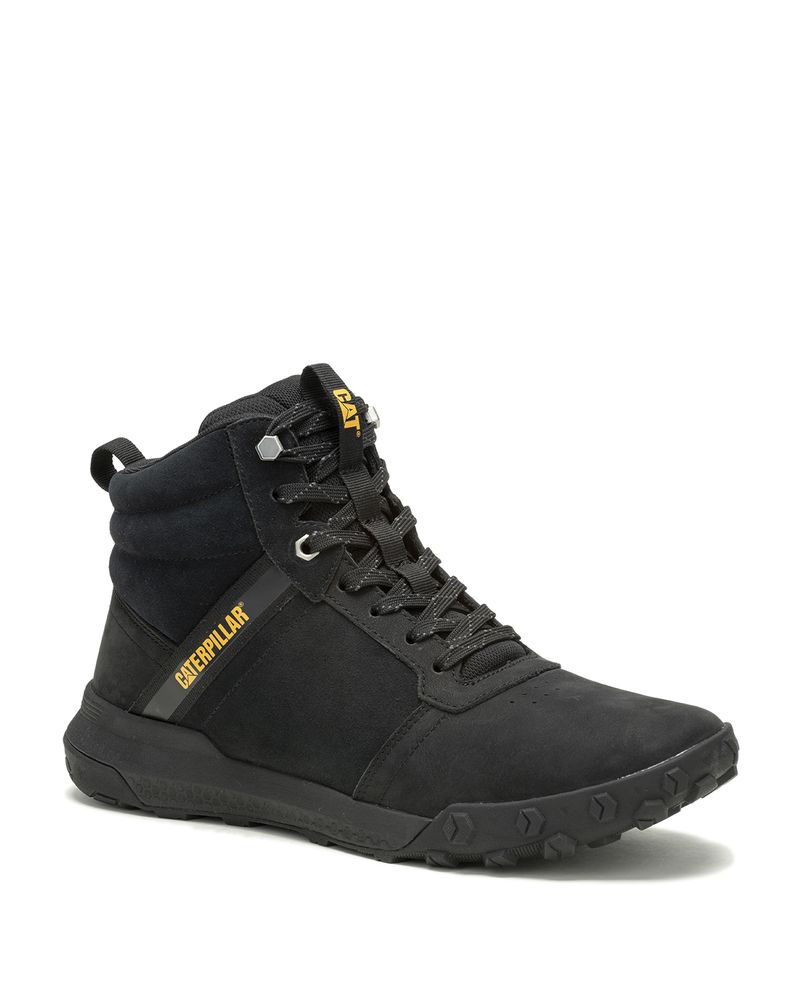 Zapatilla-Con-Caña-Cuero-Hombre-Hex-Ready-Mid-Negro-Cat