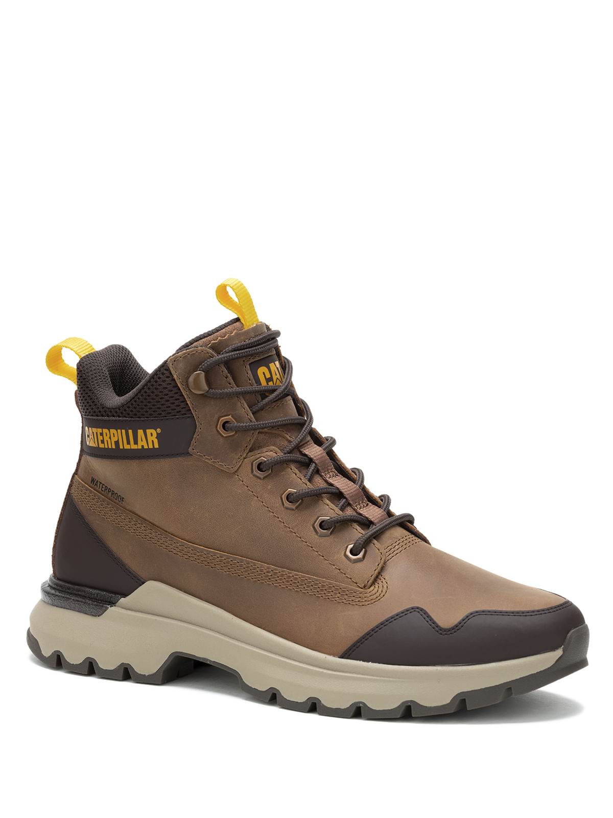 Zapatilla Con Caña Gamuza Hombre Colorado Sneaker Wp Café Cat