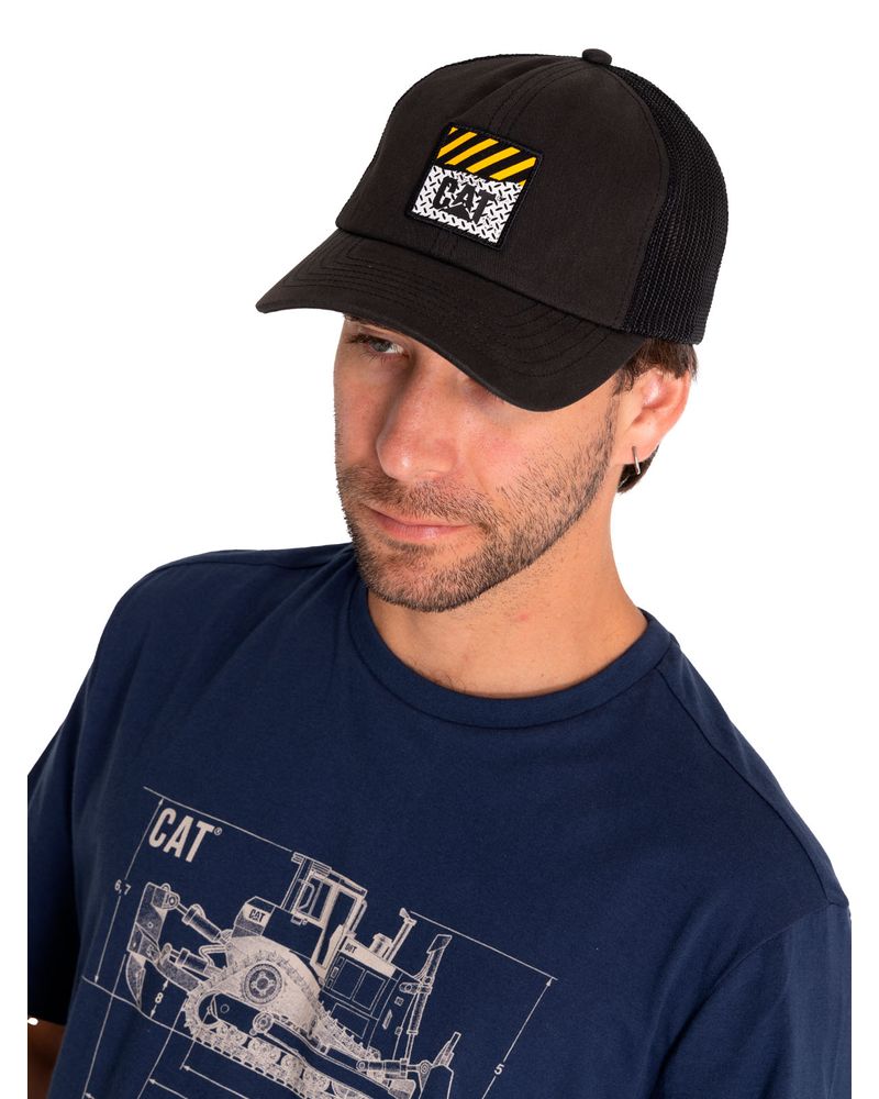 Jockey-Casual-Hombre-Cat-Diamond-Plate-Unstructured-Mesh-Back-Hat-Negro-Cat